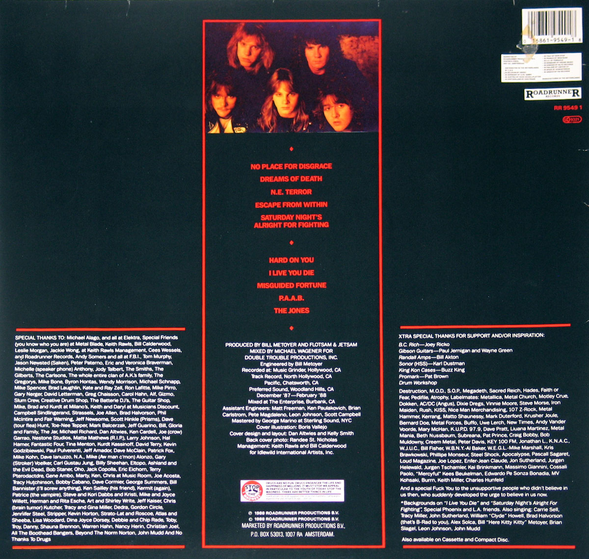 High Resolution Photo #2 FLOTSAM and JETSAM No Place for Disgrace Netherlands Vinyl Record